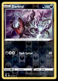 Darkrai 167/264 Uncommon Fusion Strike Pokemon Reverse Holo Near Mint - Image 1