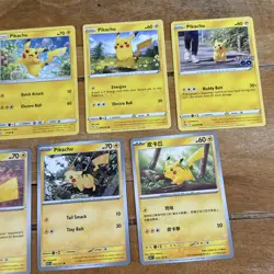 7X Pikachu Pokemon TCG Bundle - No Duplicates - Sun & Moon to Modern - Image 3