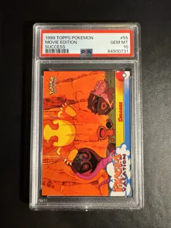 1999 TOPPS POKEMON THE MOVIE EDITION SUCCESS #55 MOVIE EDITION PSA 10 - Image 1