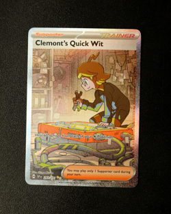 Pokemon Card TCG - Clemonts Quick Wit 243/191 - Surging Sparks - SIR - NM ⭐ - Image 1