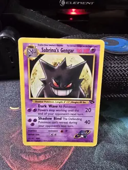 Pokemon Sabrina's Gengar Gym Challenge Card # 29/132 MP Rare Damaged - Image 1