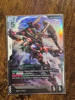Justice Gundam - Newtype Rising #GD01-066 LR - NM Holo Foil Gundam Card Game - Image 1