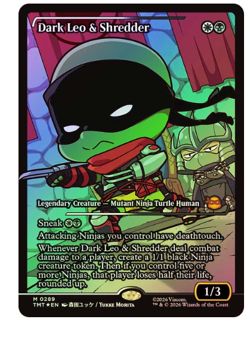 Dark Leo & Shredder - Foil - Showcase Teenage Mutant Ninja Turtles MTG - Image 1