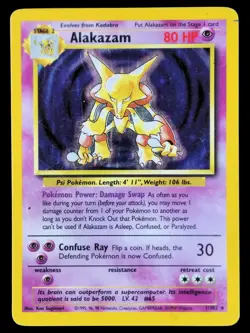 Simsala 1/102 Basis Set Rare Holo Englisch - Pokemon Karten - Alakazam Base Set - Image 1