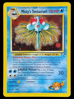 Mistys Tentoxa 10/132 Gym Heroes Rare Holo Englisch Pokemon Karten Tentacruel - Image 1