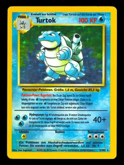Turtok 2/102 Basis Set Deutsch Holo Good - Base Set Blastoise Pokemon Karten - Image 1