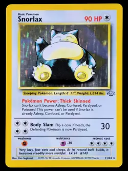 Relaxo 11/64 Dschungel Rare Holo Englisch Pokemon Karten - Jungle Snorlax - Image 1