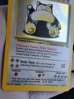 Relaxo 11/64 Dschungel Rare Holo Englisch Pokemon Karten - Jungle Snorlax - Image 3