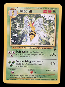 Rare Bibor 21/130 Base Set 2 Englisch Vintage Pokemon Karten Basis Set 2 - Image 1