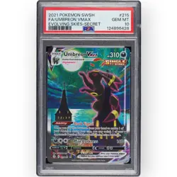 PSA 10 Umbreon VMAX 215/203 Alt Art Evolving Skies Moonbreon Pokemon Nachtara - Image 1