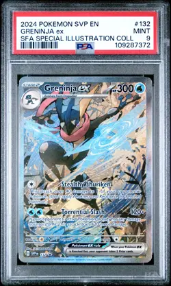 2024 POKEMON SVP EN-SV BLACK STAR PROMO #132 GRENINJA EX PSA 9 - Image 1