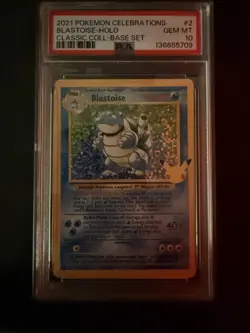 2021 POKEMON CELEBRATIONS CLASSIC COLLECTION #2 BLASTOISE-HOLO PSA 10 - Image 2