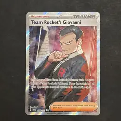 Pokemon TCG Card Team Rocket's Giovanni 225/182 Destined Rivals Ultra Rare - NM - Image 1