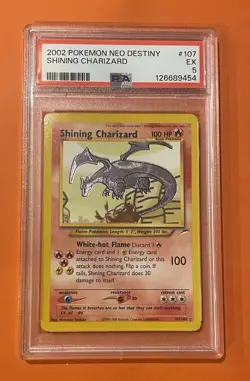 2002 POKEMON NEO DESTINY #107 SHINING CHARIZARD PSA 5 - Image 1