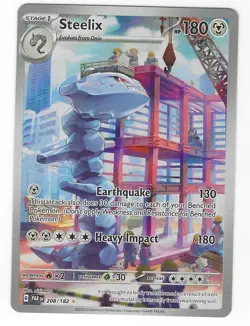 Pokemon TCG: Steelix (Illustration Rare) - 208/182 - S&V Paradox Rift - NM - Image 1