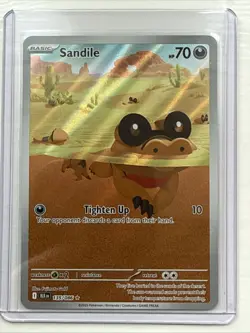 Pokemon TCG - Sandile - Black Bolt - 135/086 - Illustration Rare - Mint - Image 1