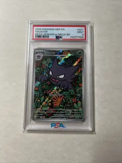2025 POKEMON MEP EN-ME BLACK STAR PROMO #027 HAUNTER PSA 9 - Image 1