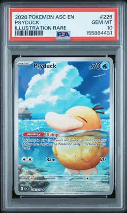 2026 POKEMON ASC EN-ASCENDED HEROES ILLUSTRATION RARE #226 PSYDUCK PSA 10 - Image 1