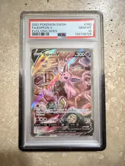 Pokemon TCG Evolving Skies Espeon V FA 180/203 PSA 10 - Image 1