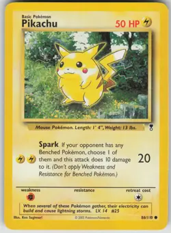 Pokemon TCG Pikachu Common Legendary Collection 086/110 - Image 1