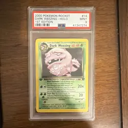 Pokemon TCG Dark Weezing Team Rocket 1st Edition Holo 14/82 (2000) PSA 9 Eng - Image 1