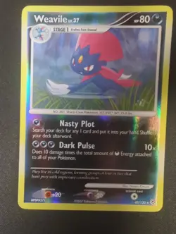 Weavile - 40/130 - Pokemon Diamond & Pearl Reverse Holo Rare Mp - Image 1