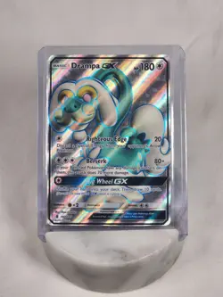 Pokemon Drampa GX Ultra Rare Full Art Holo 142/145 SM Guardians Rising EN NM - Image 1