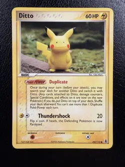 Ditto Pikachu 39/113 Non-Holo Delta Species Pokemon TCG LP/MP - Image 1