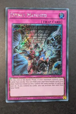 Yugioh Evenly Matched RA01-EN074 Platinum Secret Rare 1st Edition Excellent - Image 2
