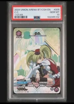 Union Arena TCG Code Geass C.C. Parallel PSA 10 English - Image 1