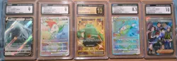 Pokemon TCG Graded Cards Lot Of 5- CGC Pristine 10, 10, 9, 9, & 8.5 - Image 1