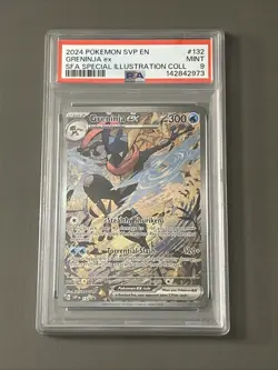 Pokemon TCG: Greninja ex 132 Sv: Scarlet & Violet Promo Cards Holo PSA 9 - Image 1
