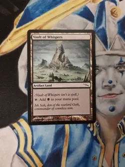 Vault of Whispers MTG Mirrodin Common Artifact Land Heavily Played x1 VW17 - Image 2