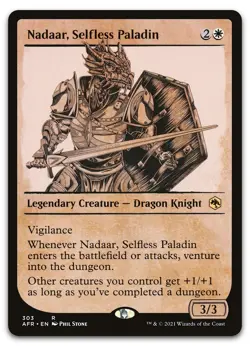 Nadaar, Selfless Paladin (Showcase) #303 (NM) Forgotten Realms AFR Magic MTG - Image 1
