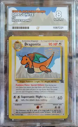 Pokemon Dragonite Black Star Promo #5 First Movie Promo WOTC ACE 8 - Image 1