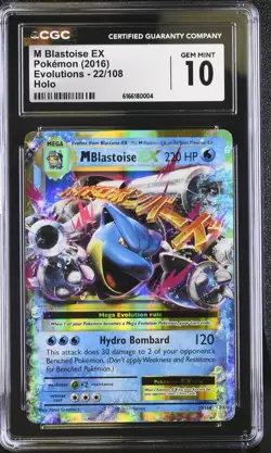 2016 Pokemon Evolutions Holo 22/108 #22/108 CGC 10 - Image 1