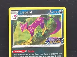 2022 POKEMON SWSH187 BLACK STAR PROMO #187 LIEPARD HOLO Stamped - Image 2