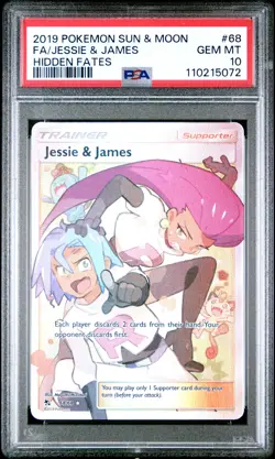 Pokemon Hidden Fates Jessie James #68 PSA 10 - Image 1
