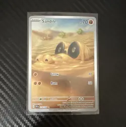 Pokemon TCG Sandile 216/198 SV01 Scarlet & Violet Illustration Rare Holo 70 HP - Image 1