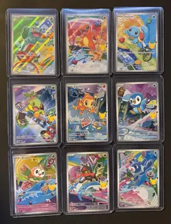 Pokemon TCG First Partner Illustration Collection Kanto Series 1 Full Set of 9 - Image 1