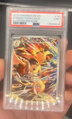 Ethan’s Typhlosion Illustration Rare PSA 9 190/182 SV:10 Destined Rivals Pokemon - Image 1