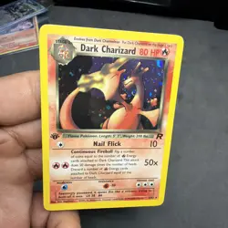 Pokemon Dark Charizard Holo Rare TCG 1st Edition 4/82 NM/LP - Image 2