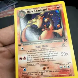 Pokemon Dark Charizard Holo Rare TCG 1st Edition 4/82 NM/LP - Image 3