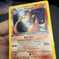 Pokemon Dark Charizard Holo Rare TCG 1st Edition 4/82 NM/LP - Image 4