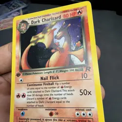 Pokemon Dark Charizard Holo Rare TCG 1st Edition 4/82 NM/LP - Image 5