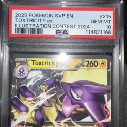 2025 Pokemon Svp En Toxtricity Ex 215 Psa 10 Illustration Contest Gem Mint - Image 4