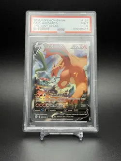2022 POKEMON SWORD & SHIELD BRILLIANT STARS #154 FULL ART CHARIZARD V PSA 9 - Image 3