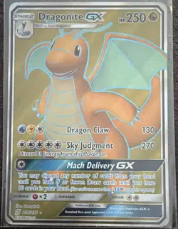 Pokemon Dragonite GX 229/236 Unified Minds Secret Rare Full Art Holo 250HP - Image 1