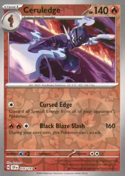 CERULEDGE 035/191 UNCOMMON SURGING SPARKS POKEMON REVERSE HOLO NEAR MINT - Image 1