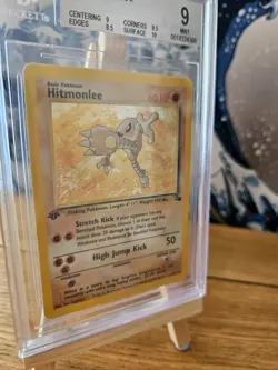 Rare Vintage POKEMON FOSSIL HITMONLEE HOLO 1ST EDITION BGS PSA 9 Mint 10 sub - Image 2